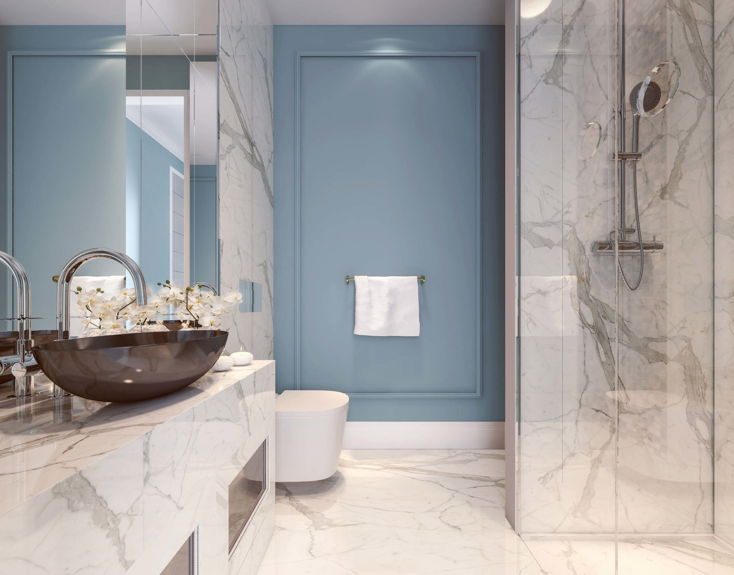 Top Bathroom Design Trends - soothing colors
