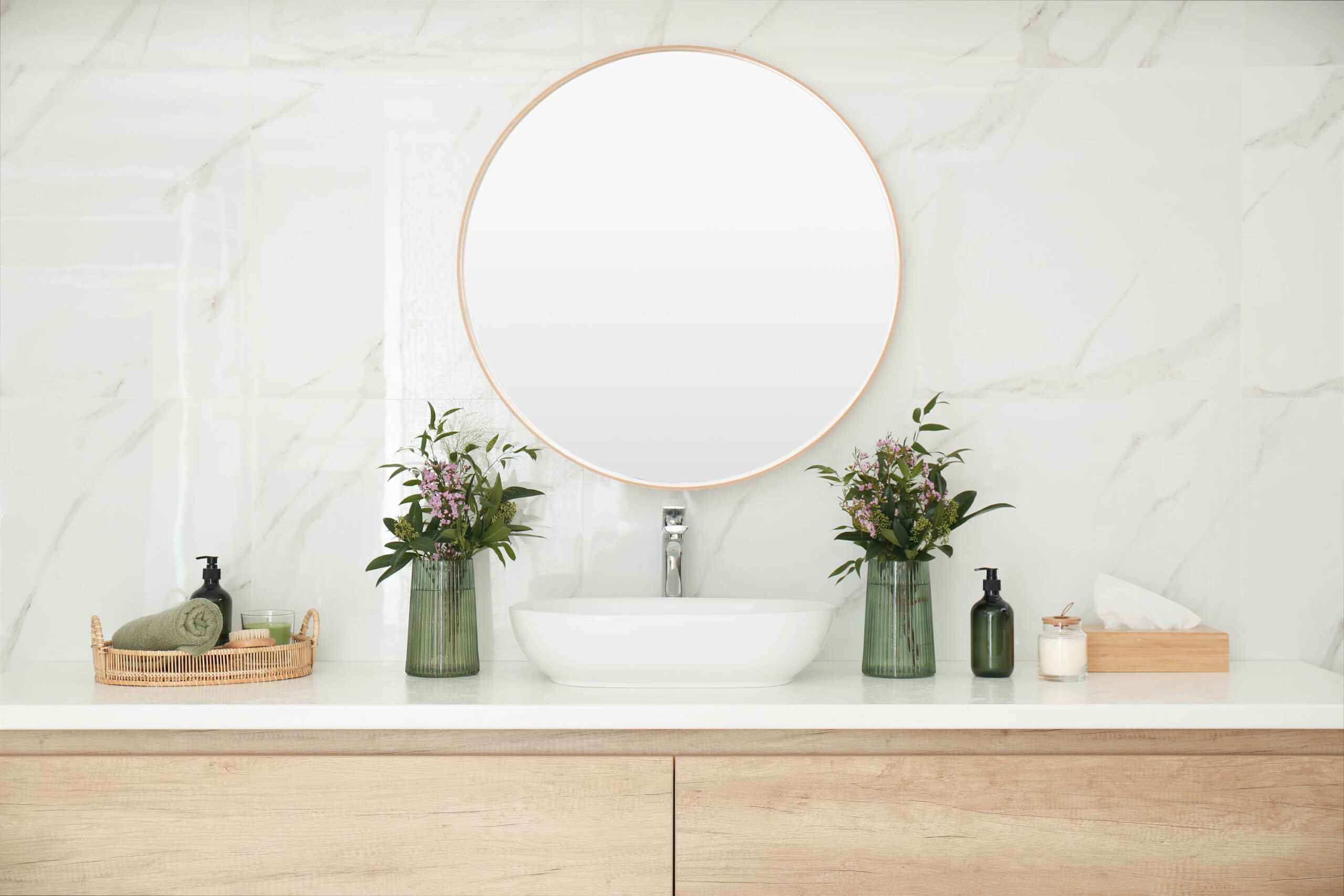 Decorate Your Powder Room - sink-mirrors