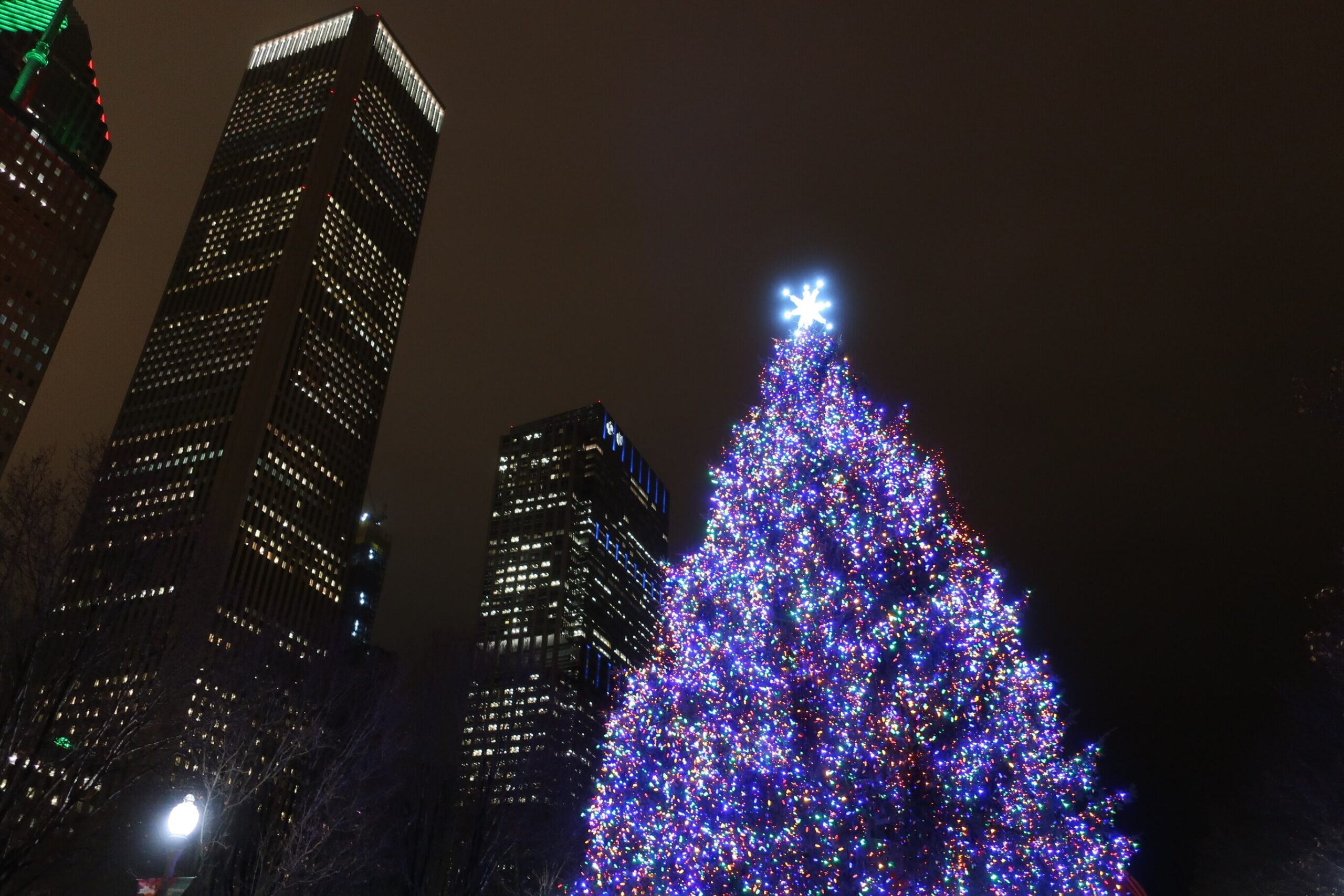Chicago Holiday Light Displays-Christmas Tree Lighting at Millennium